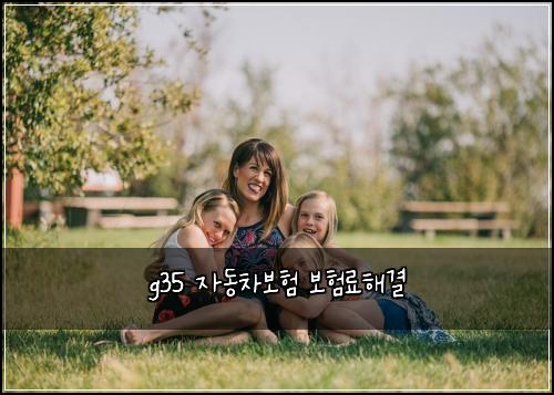 g35 자동차보험 보험료해결 
