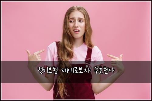 정기보험 제대로보자  수호천사