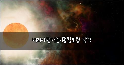 내리사랑어린이종합보험 알뜰 