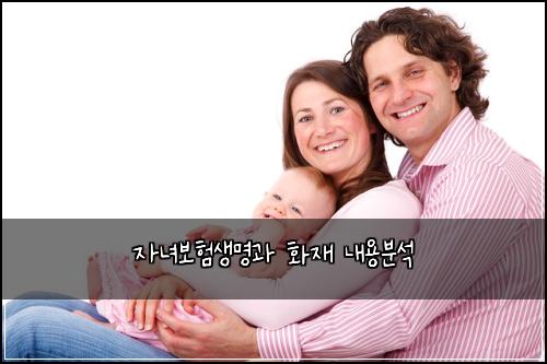자녀보험생명과 화재 내용분석