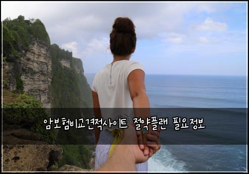 암보험비교견적사이트 절약플랜 필요정보