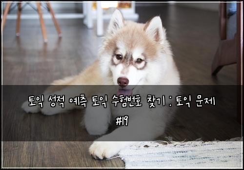 토익 성적 예측 토익 수험번호 찾기 : 토익 문제 #19
