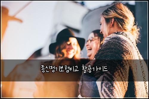 종신정기보험비교 활용가이드