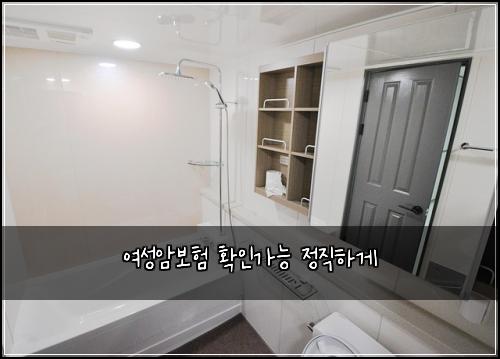 여성암보험 확인가능  정직하게