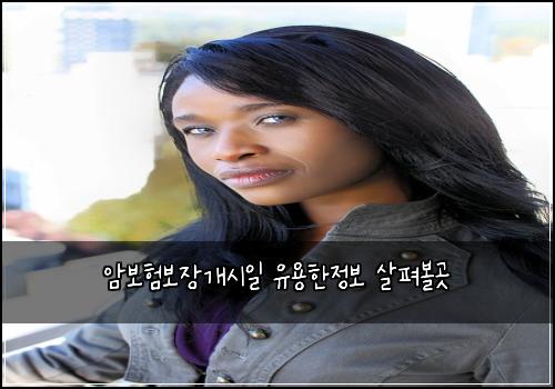 암보험보장개시일 유용한정보 살펴볼곳