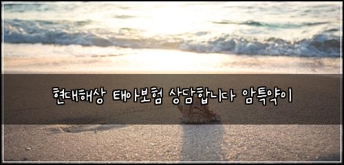 현대해상 태아보험 상담합니다  암특약이