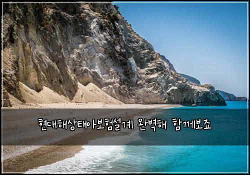 현대해상태아보험설계 완벽해 함께보죠