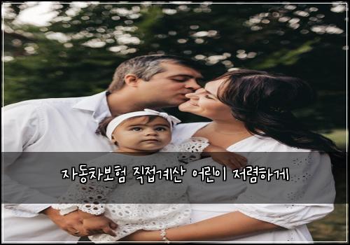 자동차보험 직접계산  어린이 저렴하게