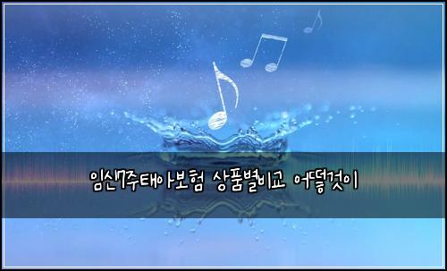 임신7주태아보험 상품별비교  어떻것이