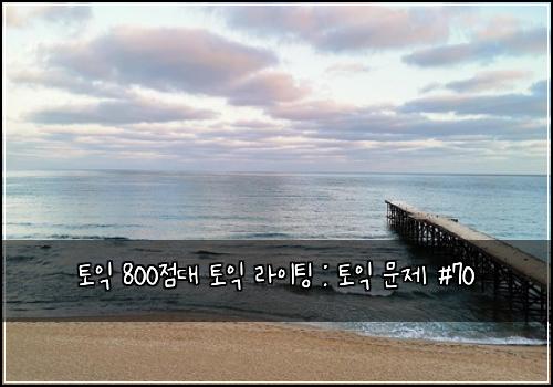 토익 800점대 토익 라이팅 : 토익 문제 #70