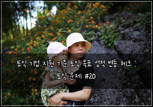 토익 기업 지원 기준 토익 목표 성적 변동 체크 : 토익 문제 #20