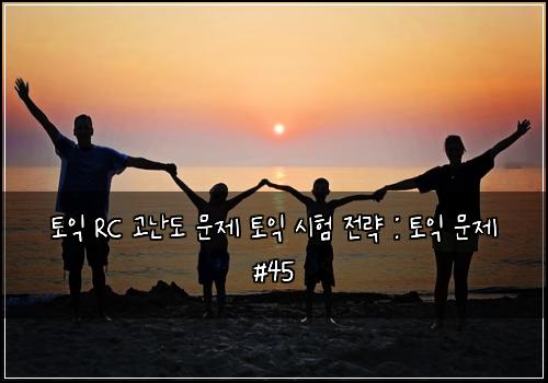 토익 RC 고난도 문제 토익 시험 전략 : 토익 문제 #45