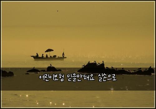 어린이보험 믿을만해요  실손으로