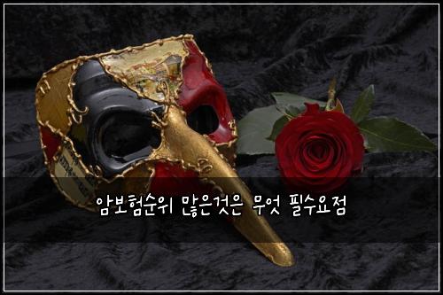 암보험순위 많은것은 무엇 필수요점