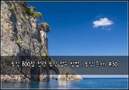 토익 800점 전략 토익 접수 방법 : 토익 문제 #30