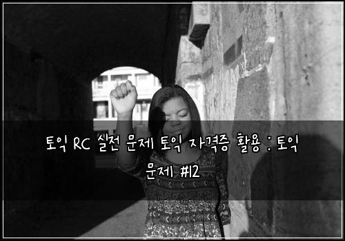 토익 RC 실전 문제 토익 자격증 활용 : 토익 문제 #12