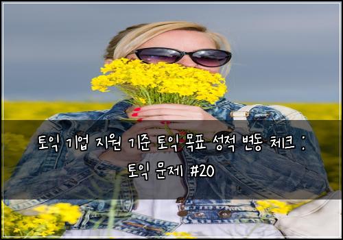 토익 기업 지원 기준 토익 목표 성적 변동 체크 : 토익 문제 #20