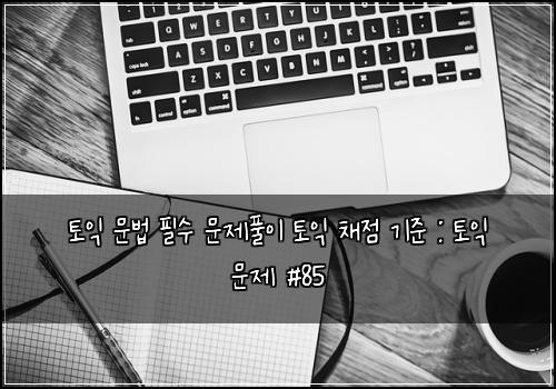 토익 문법 필수 문제풀이 토익 채점 기준 : 토익 문제 #85