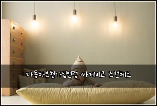 자동차보험가입연령 싸게비교 조건체크
