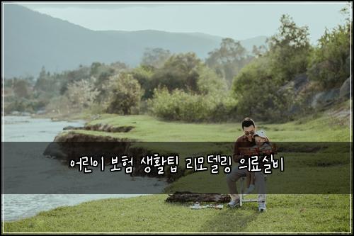 어린이 보험 생활팁  리모델링 의료실비