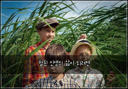 참된 인생의 삶이 되려면