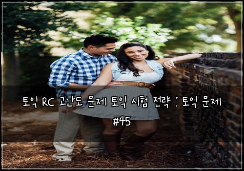 토익 RC 고난도 문제 토익 시험 전략 : 토익 문제 #45