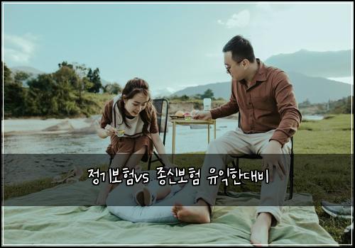 정기보험vs 종신보험 유익한대비