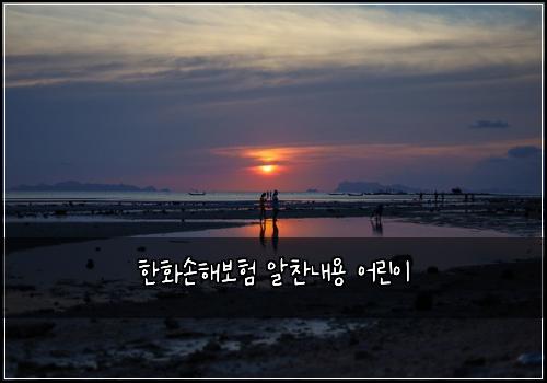 한화손해보험 알찬내용  어린이