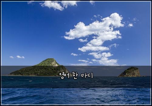 영어 한 마디