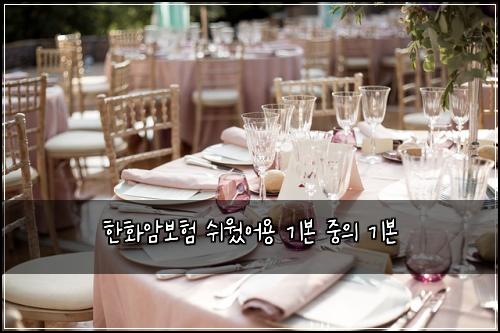 한화암보험 쉬웠어용  기본 중의 기본
