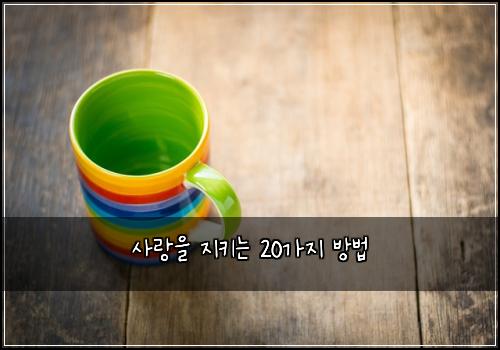 사랑을 지키는 20가지 방법