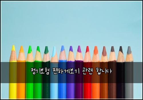 정기보험 편하게보기  관련 합니다