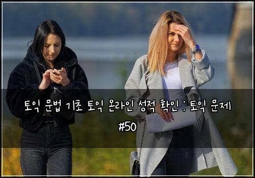 토익 문법 기초 토익 온라인 성적 확인 : 토익 문제 #50