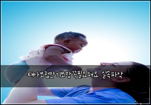 태아보험만기보장꼭필요해요 실속파악