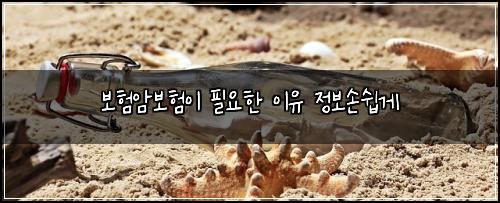 보험암보험이 필요한 이유 정보손쉽게
