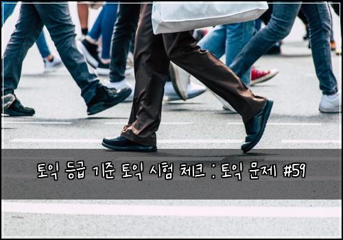 토익 등급 기준 토익 시험 체크 : 토익 문제 #59