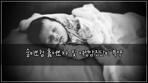 술비보험 훑어보자  및 여성암진단비 특약