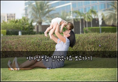 여자암보험 견적냈나요  보고가기