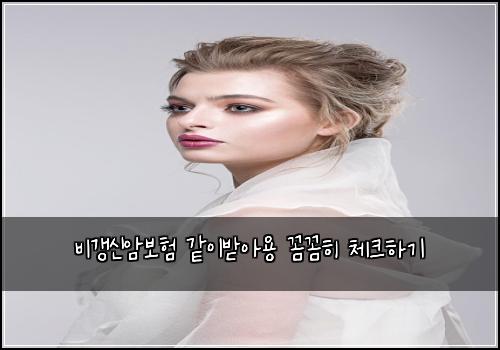 비갱신암보험 같이받아용  꼼꼼히 체크하기