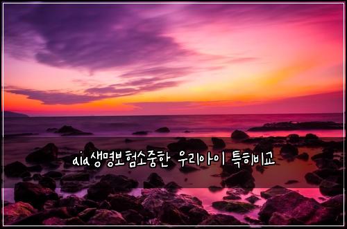 aia생명보험소중한 우리아이 특히비교