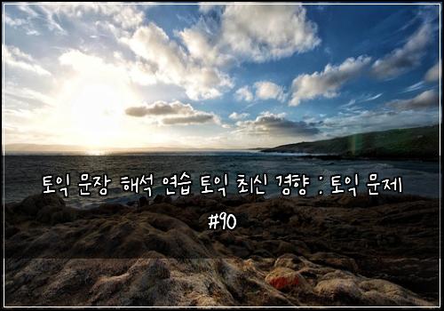 토익 문장 해석 연습 토익 최신 경향 : 토익 문제 #90