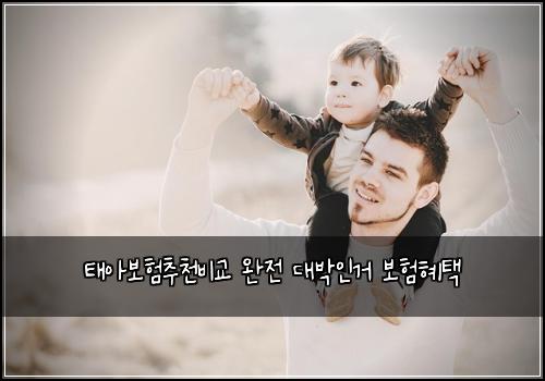 태아보험추천비교 완전 대박인거 보험혜택
