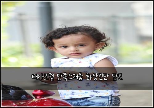 태아보험 만족스러움  화상진단 담보