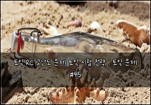 토익 RC 고난도 문제 토익 시험 전략 : 토익 문제 #45