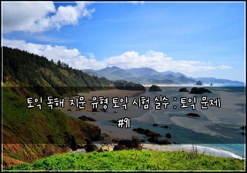 토익 독해 지문 유형 토익 시험 실수 : 토익 문제 #91