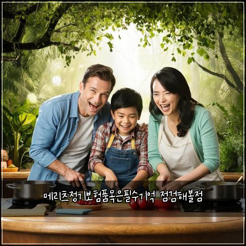 메리츠정기보험품목은필수기억 점검해볼점
