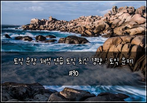 토익 문장 해석 연습 토익 최신 경향 : 토익 문제 #90