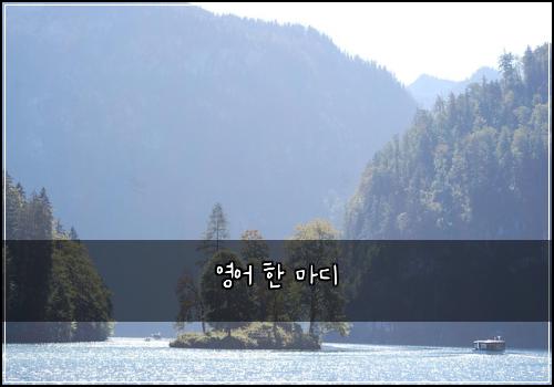 영어 한 마디