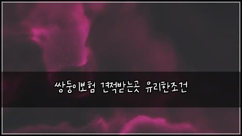 ์๋ฅ์ด๋ณดํ ๊ฒฌ์ ๋ฐ๋๊ณณ ์ ๋ฆฌํ์กฐ๊ฑด