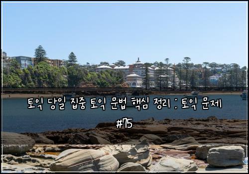 토익 당일 집중 토익 문법 핵심 정리 : 토익 문제 #75